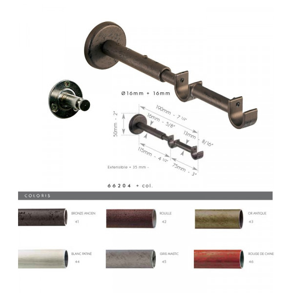 ILLIADE- Ø 16mm Supports doubles